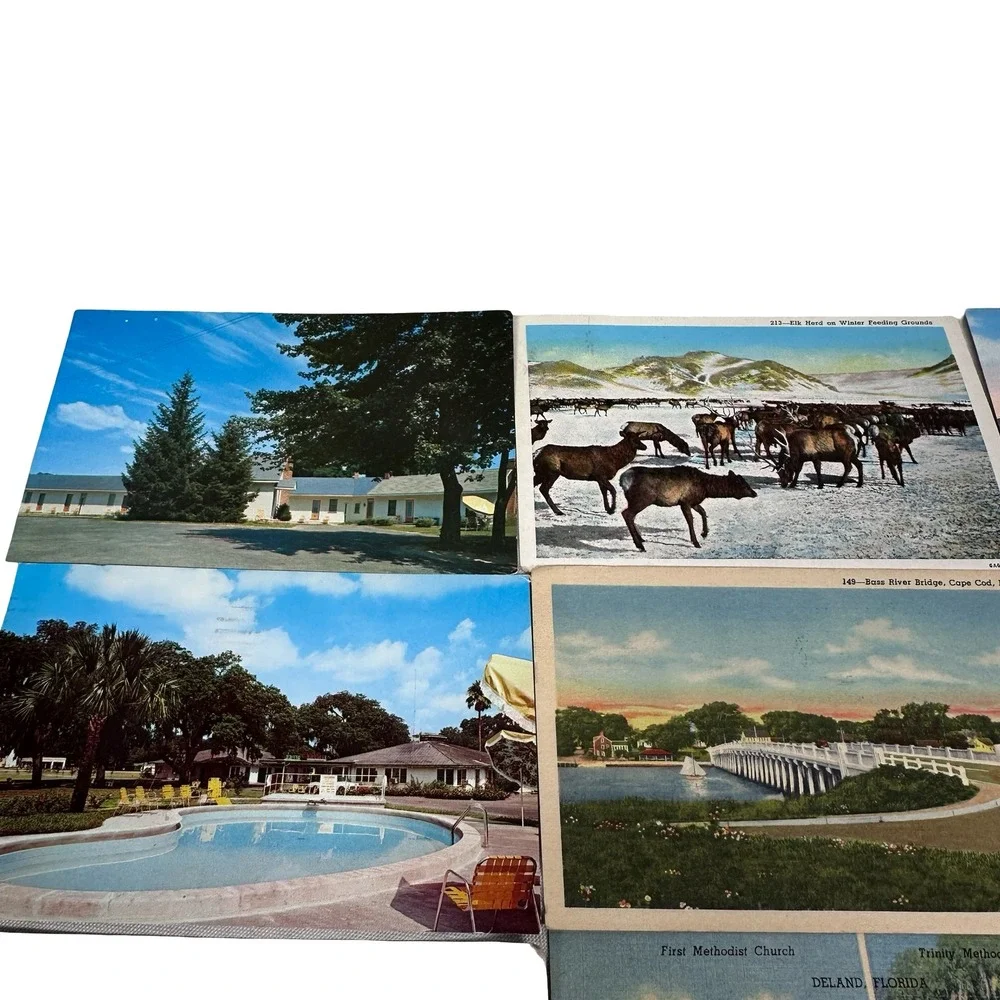 Vintage Postcard Lot 10 Chicago Florida Cape Cod Cuba Germany 1940s-60s Mixed